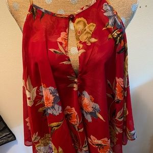 Lucky Brand floral strappy tank top